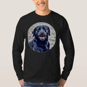 Camiseta Captura de cabeza de recuperador de Labrador negro