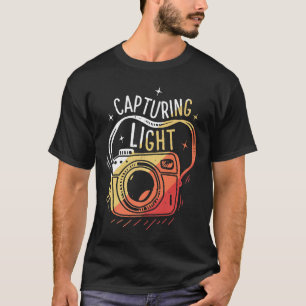 Camiseta Captura de la fotografía fotográfica ligera del fo