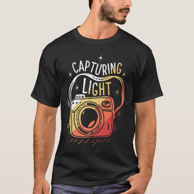 Camiseta Captura de la fotografía fotográfica ligera del fo (Anverso)