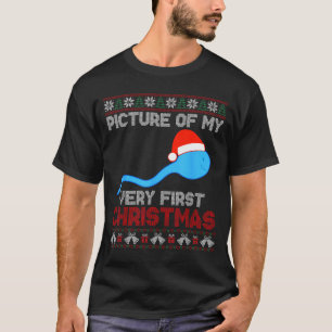 Camiseta Captura de mi primer Navidad - Esperma divertido S
