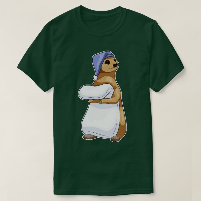 Camiseta Captura de noche de Meerkat Sleeping (Diseño del anverso)