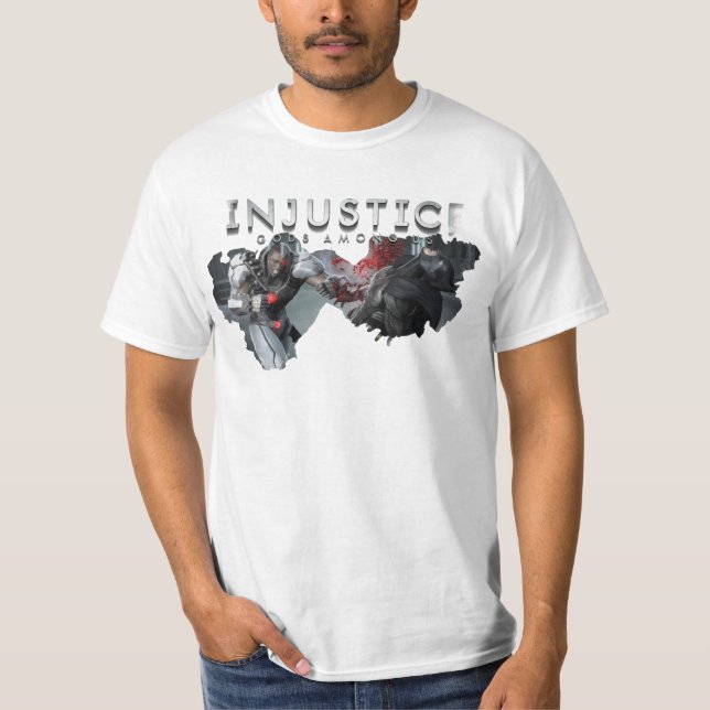 Camiseta Captura de pantalla: Cyborg vs Batman (Anverso)