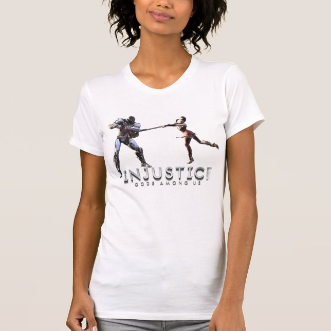 Camiseta Captura de pantalla: Cyborg vs Harley (Anverso)
