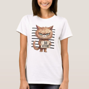 Camiseta Captura de pantalla de gato de mala actitud - Grac