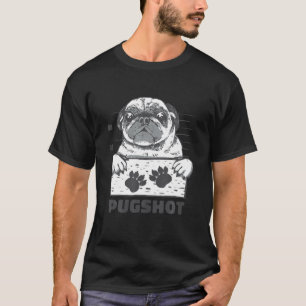 Camiseta Captura de pantalla de Pug Jail Mugshot