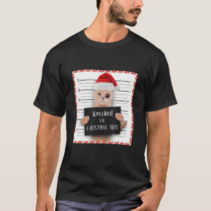 Camiseta Captura de pantalla de un gato navidad destrozó el