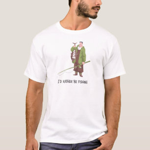 Camiseta Captura de pescadores con vara de pesca