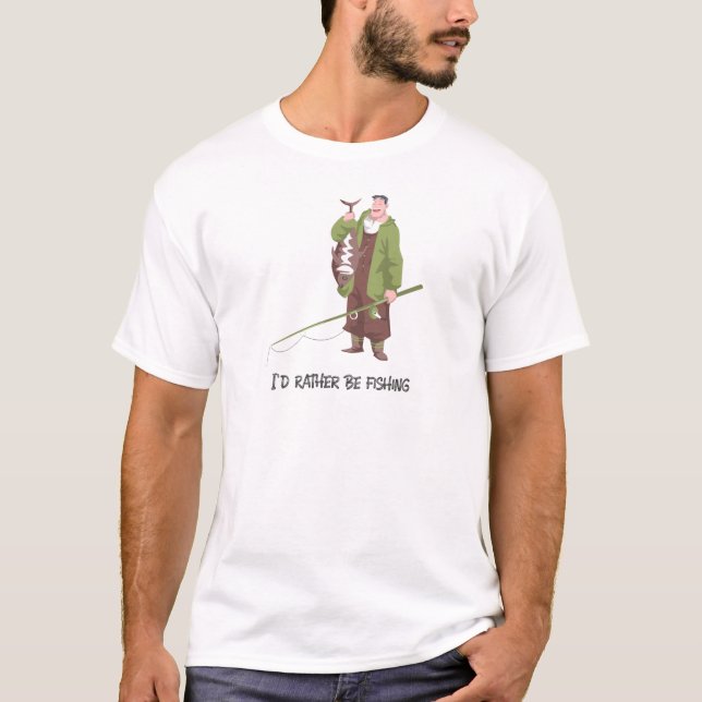 Camiseta Captura de pescadores con vara de pesca (Anverso)