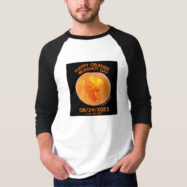 Camiseta Captura de Trump con fecha en el béisbol (Anverso)