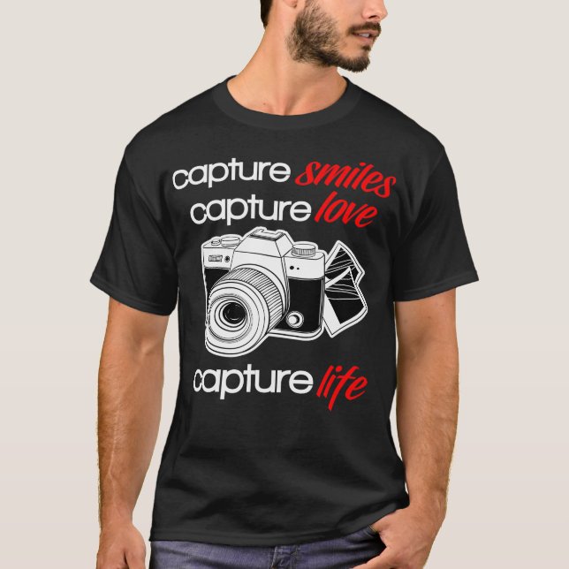 Camiseta Captura Sonrisas Amar La Fotografía De La Vida Con (Anverso)