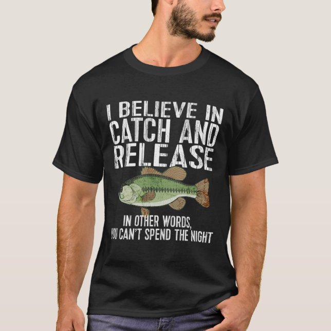 Camiseta Captura Y Liberación De Pesca Graciosa (Anverso)