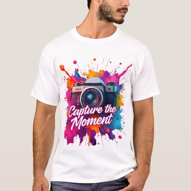 Camiseta Capturar el momento - Retro Camera Art (Anverso)