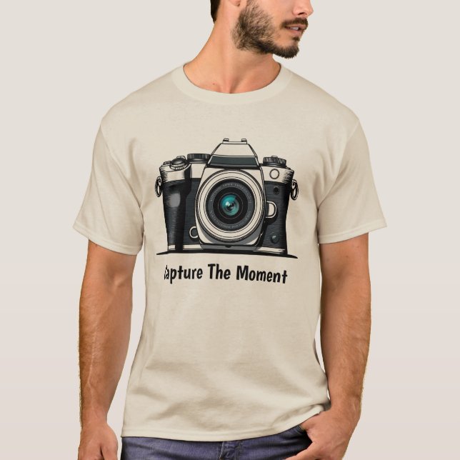 Camiseta Capturar el momento - Tee de cámara para creativos (Anverso)