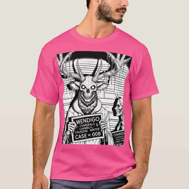 Camiseta Capturas de mariposa criptid - Wendigo (Anverso)