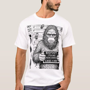 Camiseta Capturas de Mugshots De Criptico - Pie Grande