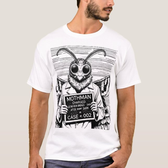 Camiseta Capturas de Mugshots De Cryptid: Mothman T-Shirt (Anverso)