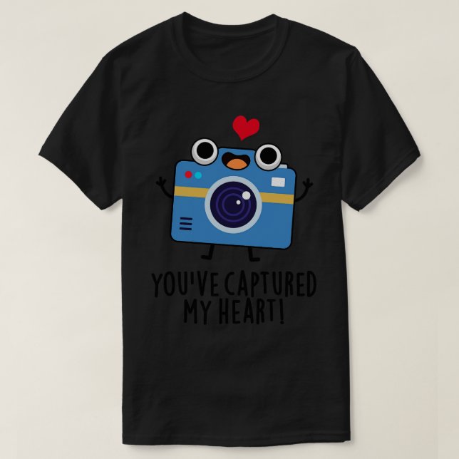 Camiseta Capturaste mi cámara corta del corazón (Diseño del anverso)