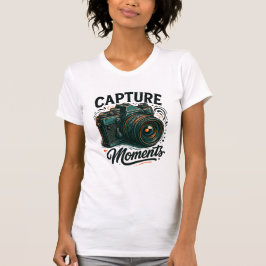Camiseta Capture Moments Retro Camera Art T-Shirt
