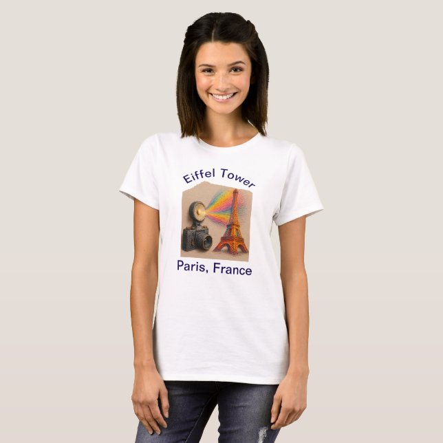 Camiseta  Capture the Magic of the World – Eiffel Tower (Anverso completo)