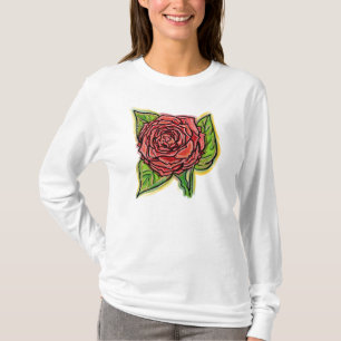 Camiseta Capucha rosa roja