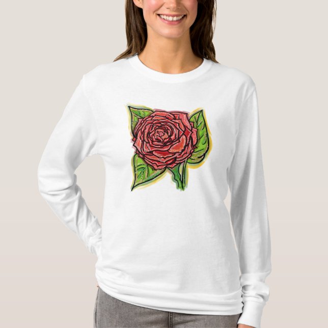 Camiseta Capucha rosa roja (Anverso)