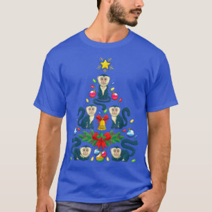 Camiseta Capuchin Monkey Árbol de Navidad Mono Animal
