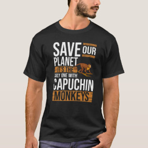 Camiseta Capuchin Mono Cubo Alimento en jaula 2