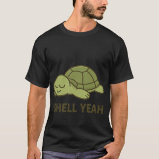 Camiseta Cápula Sí Divertida Lazyurtle retro