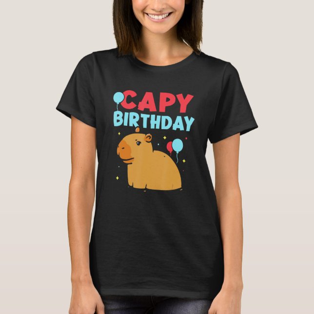 Camiseta Capy Birday Capybara Animal Capybaras Rodent (Anverso)