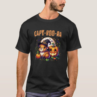 Camiseta Capy-Boo-Ra Carpincho Bruja Jack-o-Lantern Calabaz