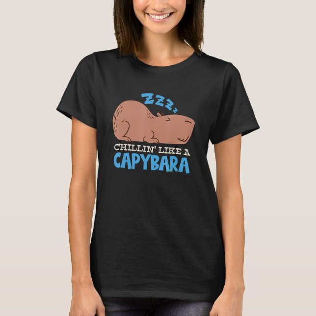 Camiseta Capy Chillin' Como Un Capibara Pajama Capybara (Anverso)