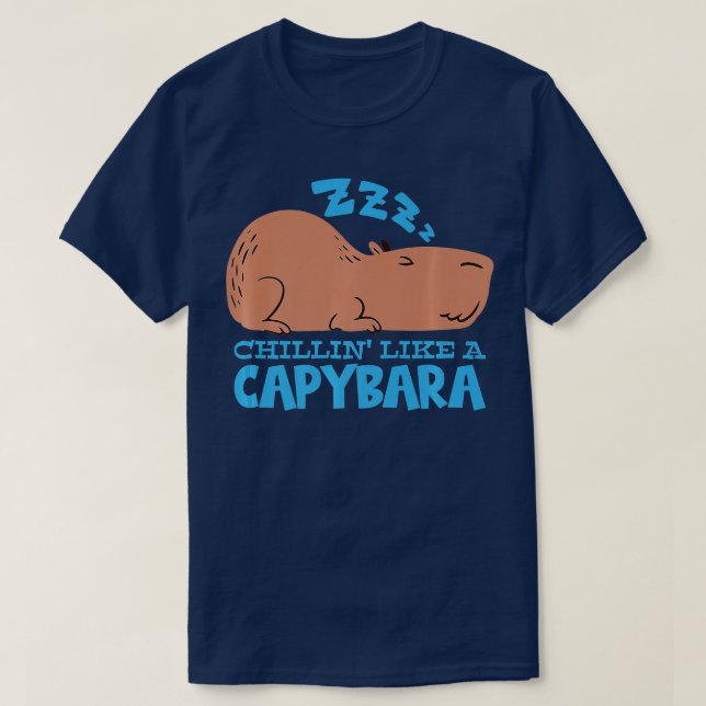 Camiseta Capy Chillin Como Un Capibara Pajama Capybara 1 (Diseño del anverso)