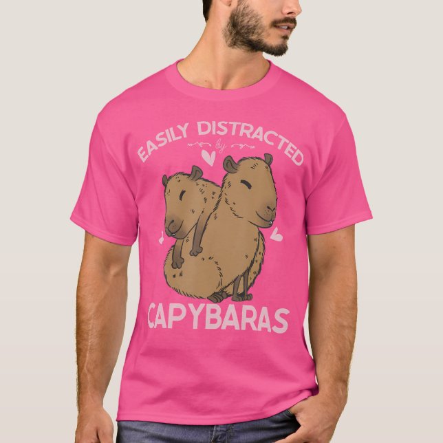 Camiseta Capy Distrae Fácilmente A Capy Capybara Carpincho (Anverso)