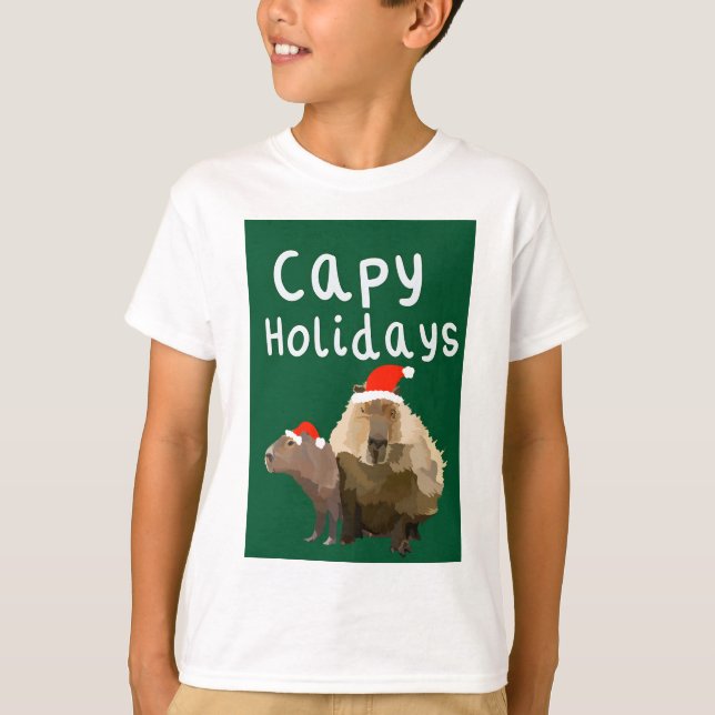 Camiseta Capy Holidays Capybara Navidades (Anverso)