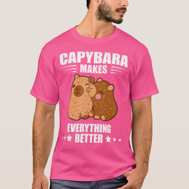 Camiseta Capyb Funny hace todo mejor a Capybara Lover (Anverso)
