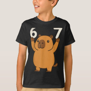 Camiseta Capybara 67 Meme Seis Siete Divertido 