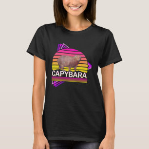 Camiseta Capybara 80 hombre retro vibe mujeres capibara