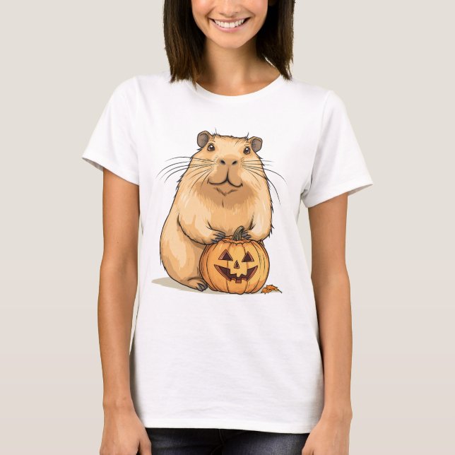 Camiseta Capybara and Pumpkin Halloween (Anverso)