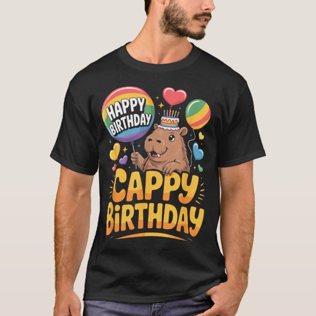 Camiseta Capybara Animal Lover Fun Cappy Birthday Party Sup (Anverso)