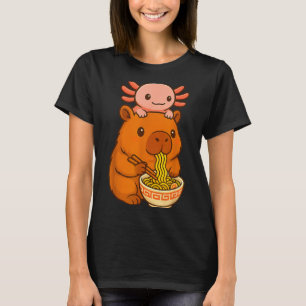 Camiseta Capybara Anime Ramen Axolotl Divertido Gráfico Kaw