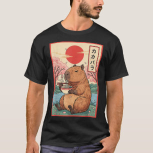 Camiseta Capybara Anime Ramen Kawaii Capy japonés