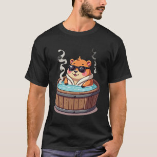 Camiseta Capybara Bañera de Hidromasaje Relajación Sticker