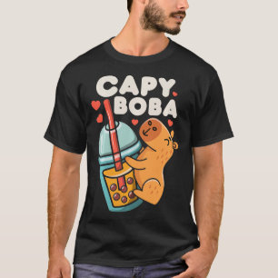 Camiseta Capybara Capy Boba Bubble Leche Tea Funny Rodent Y