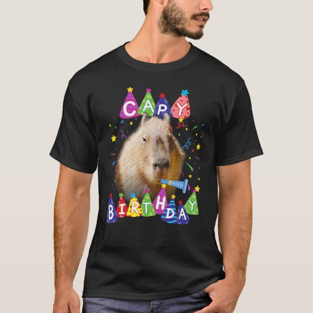 Camiseta Capybara Capy cumpleaños Feliz cumpleaños Capybara (Anverso)