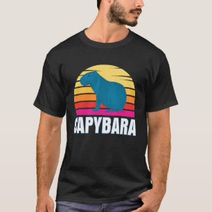 Camiseta Capybara Capybara Rodent Mascota Animal Sunset