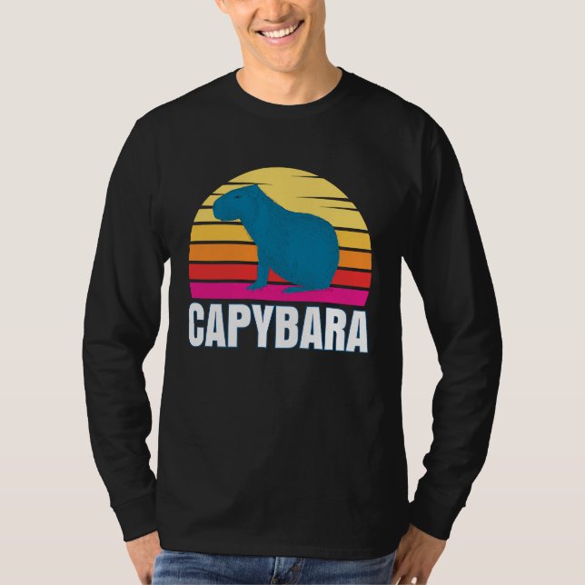 Camiseta Capybara  Capybara  Rodent Pet Animal Sunset (Anverso)