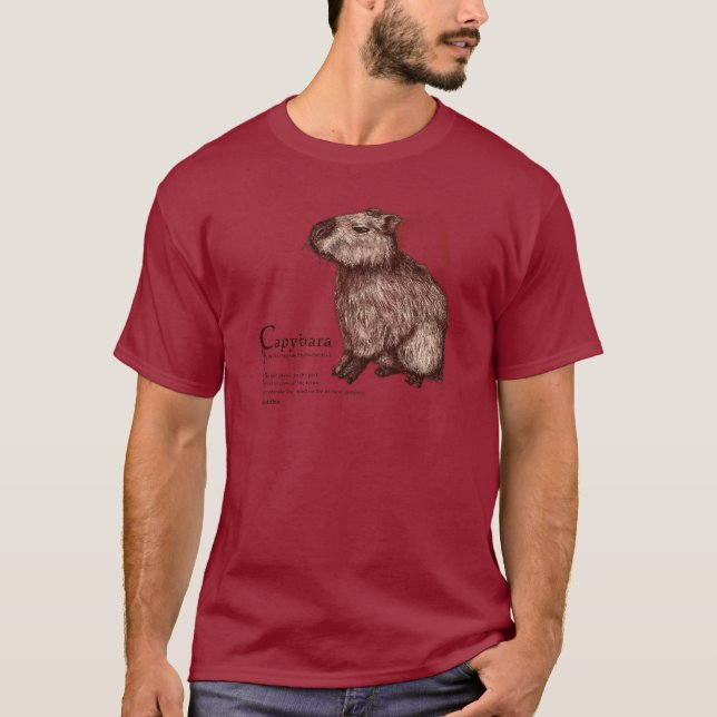 Camiseta capybara - chocolate (Anverso)