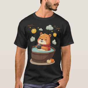Camiseta Capybara Chocolate Caliente Relajación Kawaii Ambi