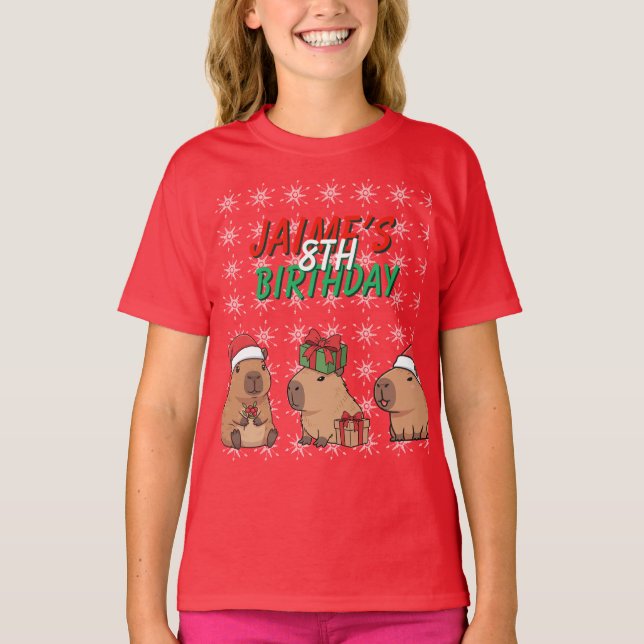 Camiseta Capybara Christmas Holiday Birthday (Anverso)