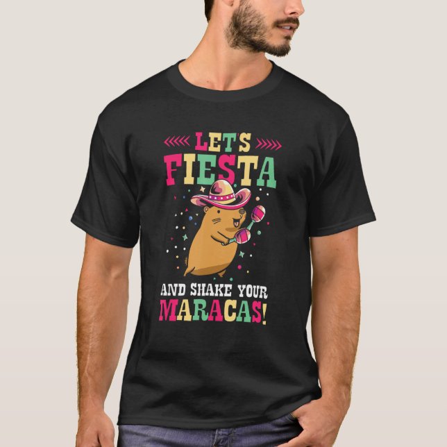 Camiseta Capybara Cinco de Mayo Sombrero Mariachi Fiesta Me (Anverso)